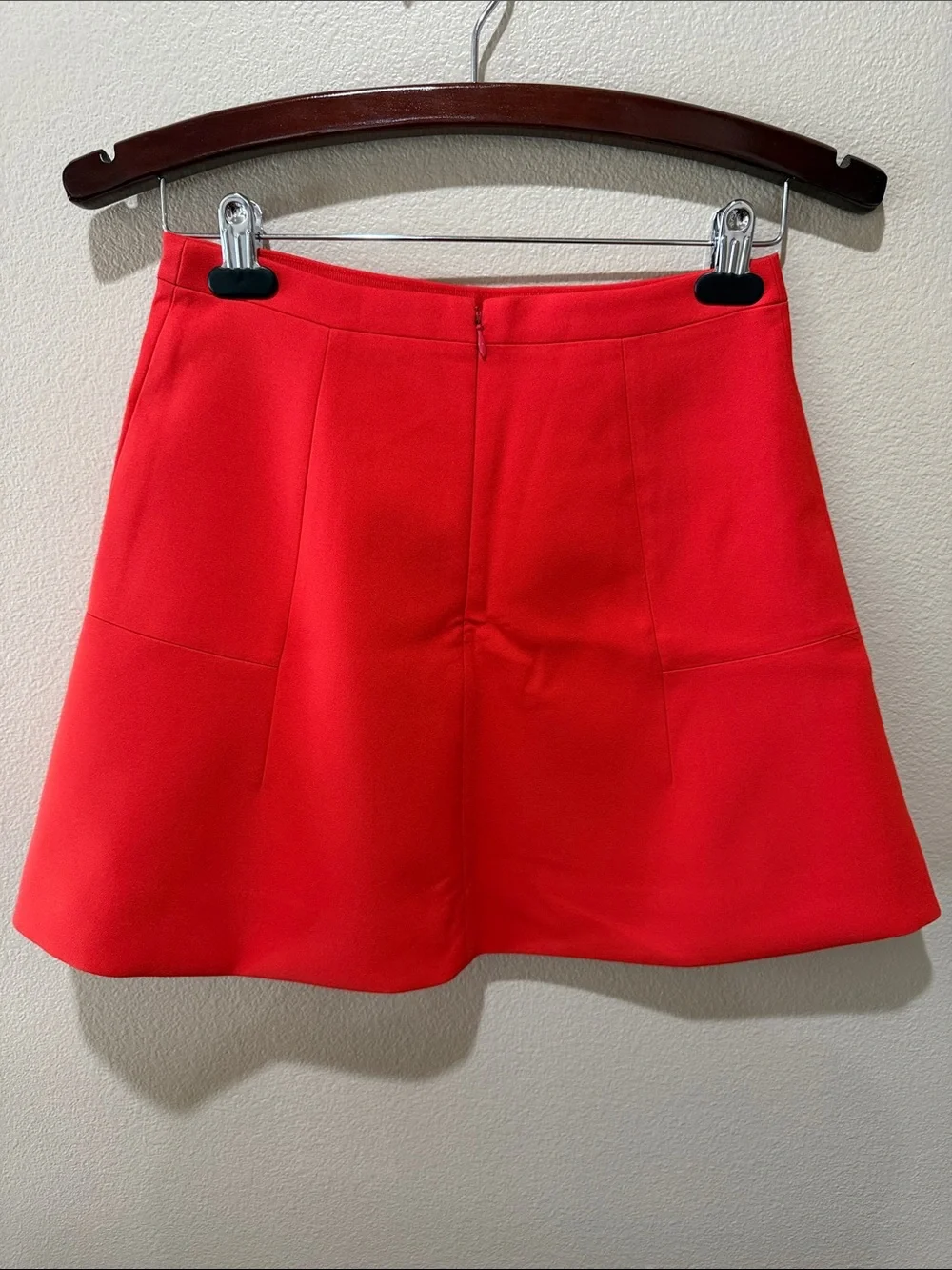 J. Crew Bright Red Circle Skirt